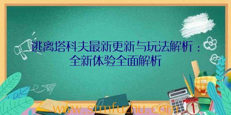 逃离塔科夫最新更新与玩法解析：全新体验全面解析